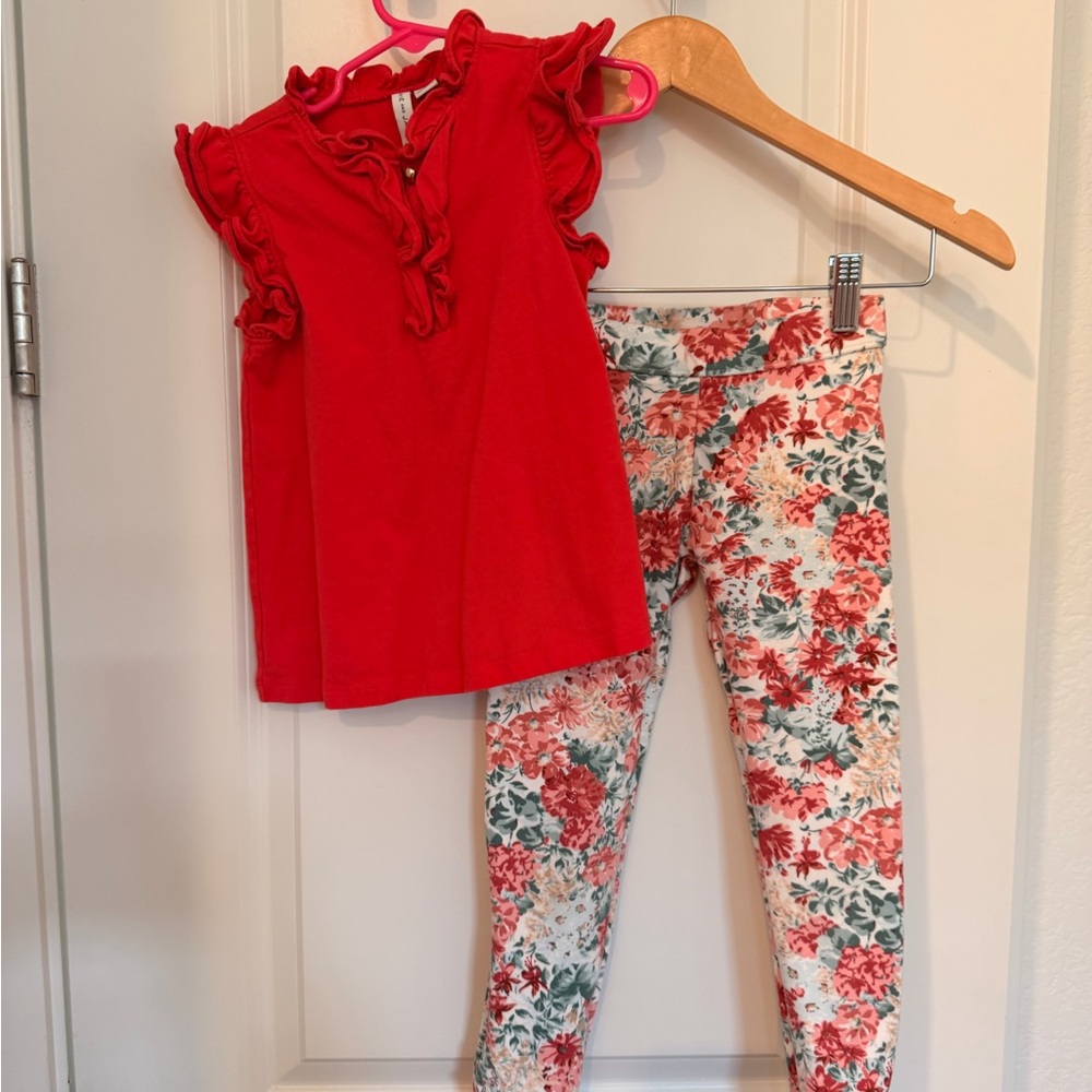 Janie and Jack Floral Print Leggings